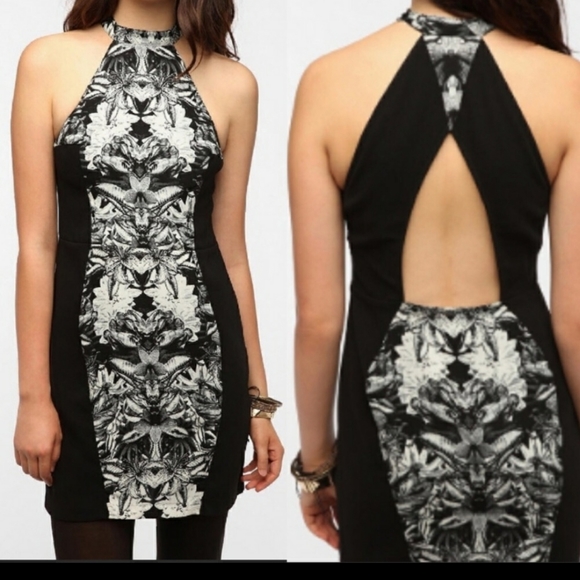 Silence + Noise black and white halter dress size 6 - Picture 2 of 8